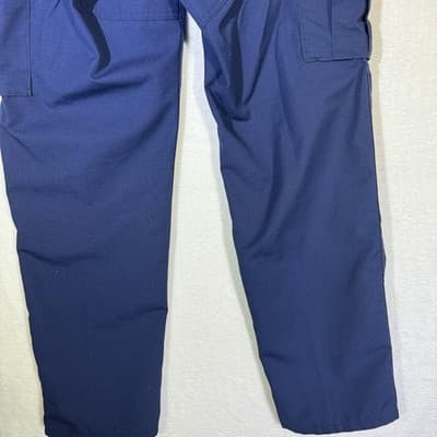 Excel Manufacturing Pants Mens 30x32 Navy Tactical Cargo Ripstop Double Knee - Thumbnail 7