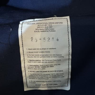 Excel Manufacturing Pants Mens 30x32 Navy Tactical Cargo Ripstop Double Knee - Thumbnail 12