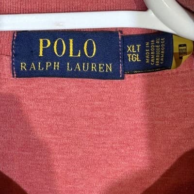 Polo Ralph Lauren Polo Shirt Mens XLT Pink Big & Tall Pony Logo Short Sleeve - Thumbnail 8