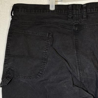 Dickies Jeans Mens 46x30 (44x30) Black Stretch Denim Carpenter Workwear Pants - Thumbnail 10