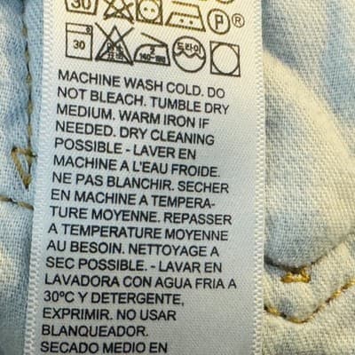 Levis 511 Jeans Mens 34x32 Blue Light Wash Slim Tapered Stretch Denim Zip Fly - Thumbnail 8