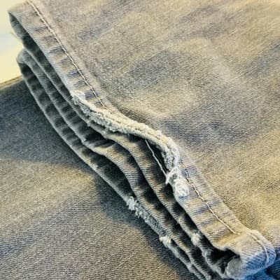 Levis 514 Jeans Mens 36x30 Gray Light Wash Straight Denim Stretch Zip Fly - Thumbnail 11