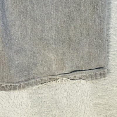 Levis 514 Jeans Mens 36x30 Gray Light Wash Straight Denim Stretch Zip Fly - Thumbnail 5