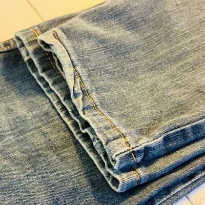 Levis 511 Jeans Mens 32x32 Blue Light Wash Slim Tapered Denim Zip Fly Stretch - Thumbnail 10