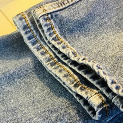 Levis 511 Jeans Mens 34x32 Blue Light Wash Slim Tapered Stretch Denim Zip Fly - Thumbnail 10