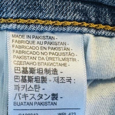 Levis 511 Jeans Mens 34x32 Blue Light Wash Slim Tapered Stretch Denim Zip Fly - Thumbnail 6