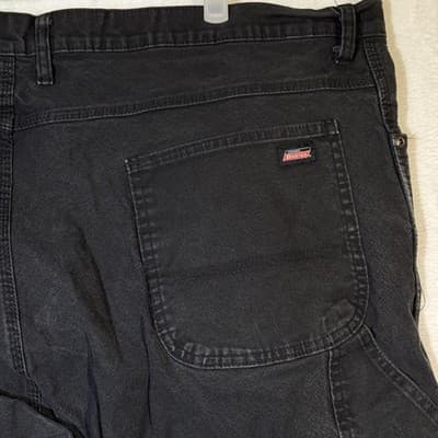 Dickies Jeans Mens 46x30 (44x30) Black Stretch Denim Carpenter Workwear Pants - Thumbnail 11