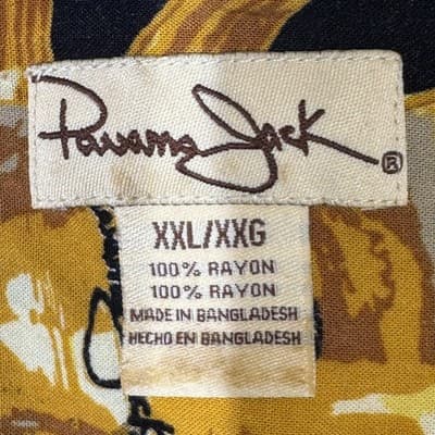 Panama Jack Shirt Mens 2XL Black Tropical Parrot Beer Hawaiian Camp Button Up - Thumbnail 7