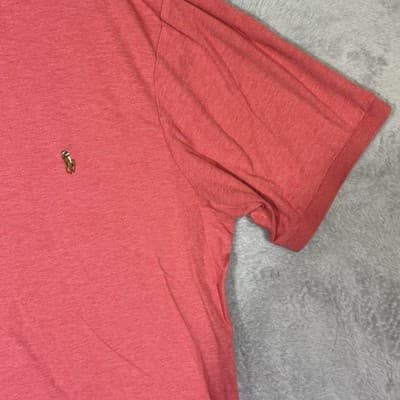 Polo Ralph Lauren Polo Shirt Mens XLT Pink Big & Tall Pony Logo Short Sleeve - Thumbnail 5