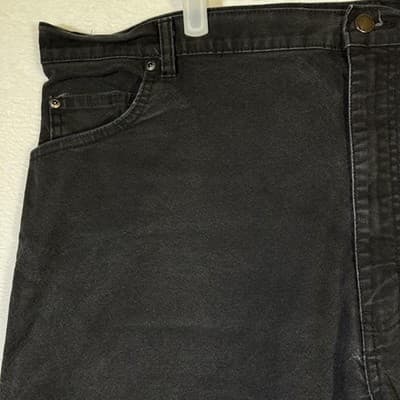 Dickies Jeans Mens 46x30 (44x30) Black Stretch Denim Carpenter Workwear Pants - Thumbnail 5