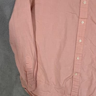 Ralph Lauren Shirt Mens Large Pink Oxford Button Down Long Sleeve Pony Logo - Thumbnail 3