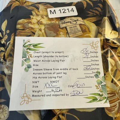 Panama Jack Shirt Mens 2XL Black Tropical Parrot Beer Hawaiian Camp Button Up - Thumbnail 12