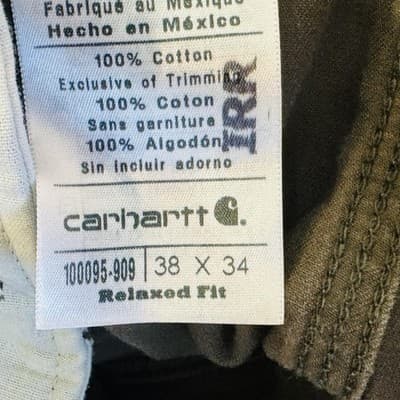 Carhartt Pants Mens 38x34 Brown Straight Cotton Relaxed Zip Fly Workwear Utility - Thumbnail 6