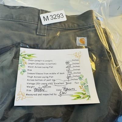 Carhartt Pants Mens 38x34 Brown Straight Cotton Relaxed Zip Fly Workwear Utility - Thumbnail 9