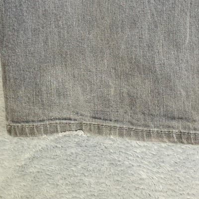 Levis 514 Jeans Mens 36x30 Gray Light Wash Straight Denim Stretch Zip Fly - Thumbnail 6