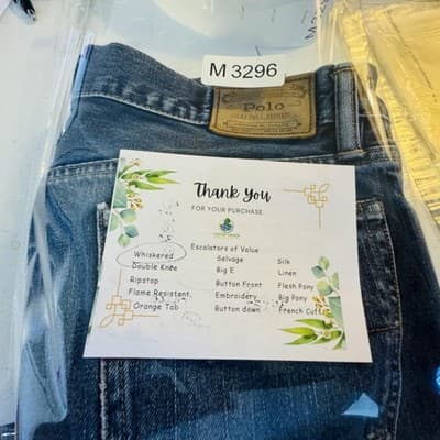 Vintage Polo Ralph Lauren Jeans Mens 34x32 Blue Medium Wash Tapered Denim - Thumbnail 10