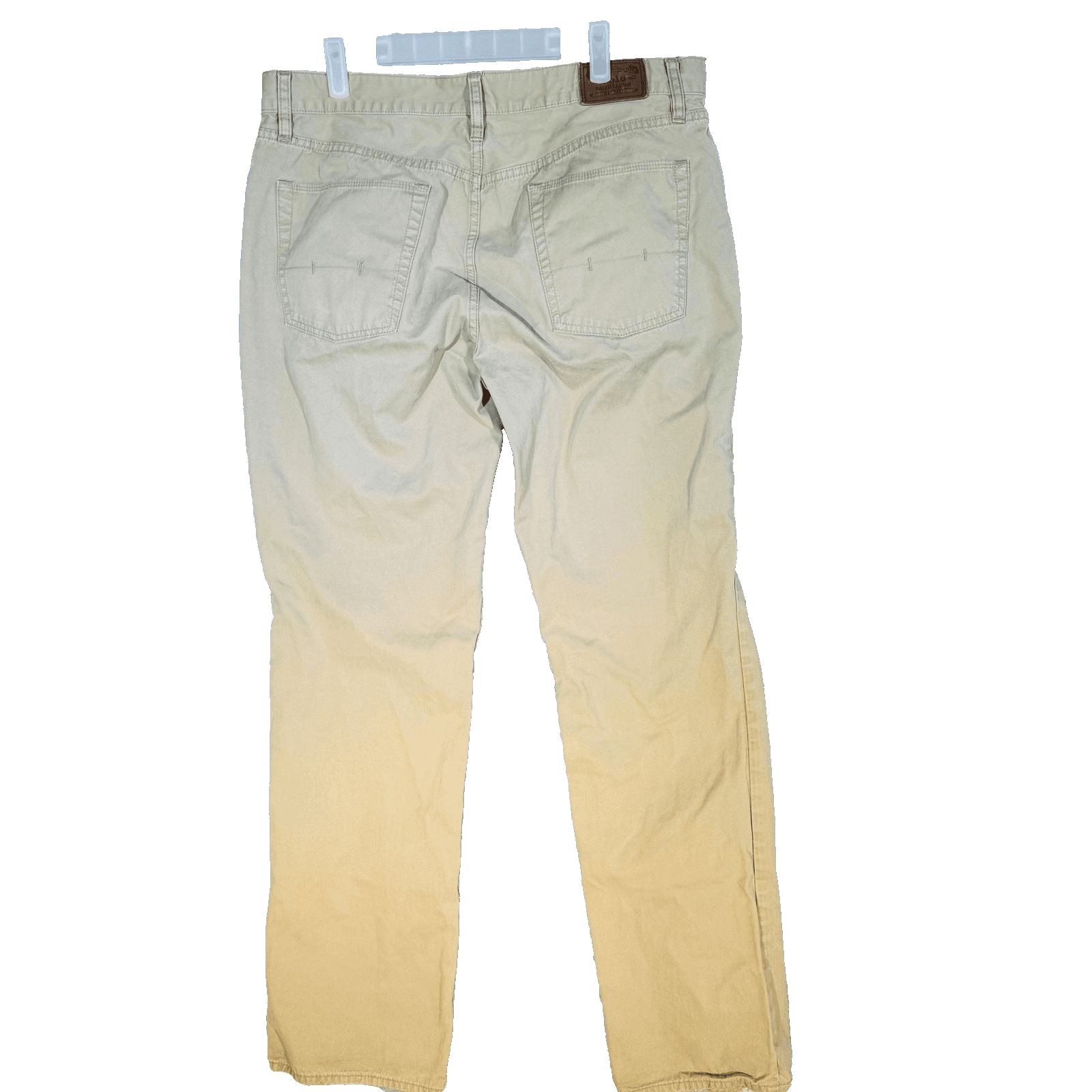 Polo Ralph Lauren Khakis Mens 36x34 Beige Cotton Authentic Dungarees Zip Fly - Thumbnail 2