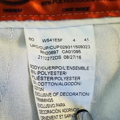 Dickies Pants Mens 40x29 Beige Khakis Polyester Cotton Zip Fly W541E5F - Thumbnail 5