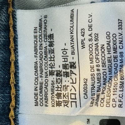 Levis 511 Jeans Mens 32x32 Blue Light Wash Slim Tapered Denim Zip Fly Stretch - Thumbnail 6