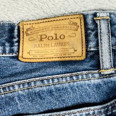 Vintage Polo Ralph Lauren Jeans Mens 34x32 Blue Medium Wash Tapered Denim - Thumbnail 5