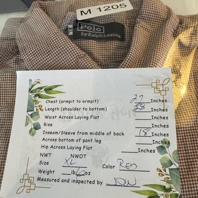 Polo Ralph Lauren Shirt Mens XL Brown Check Short Sleeve Button Up Pocket Pony - Thumbnail 12