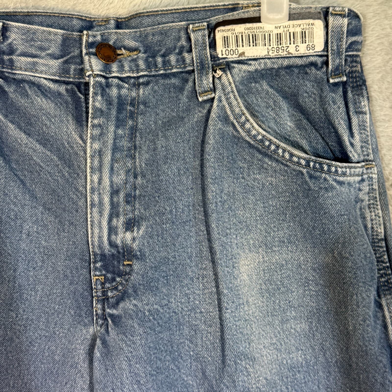 Dickies Carpenter Jeans Men’s 34x32 Blue Denim Workwear Utility Straight M1567 - Thumbnail 4