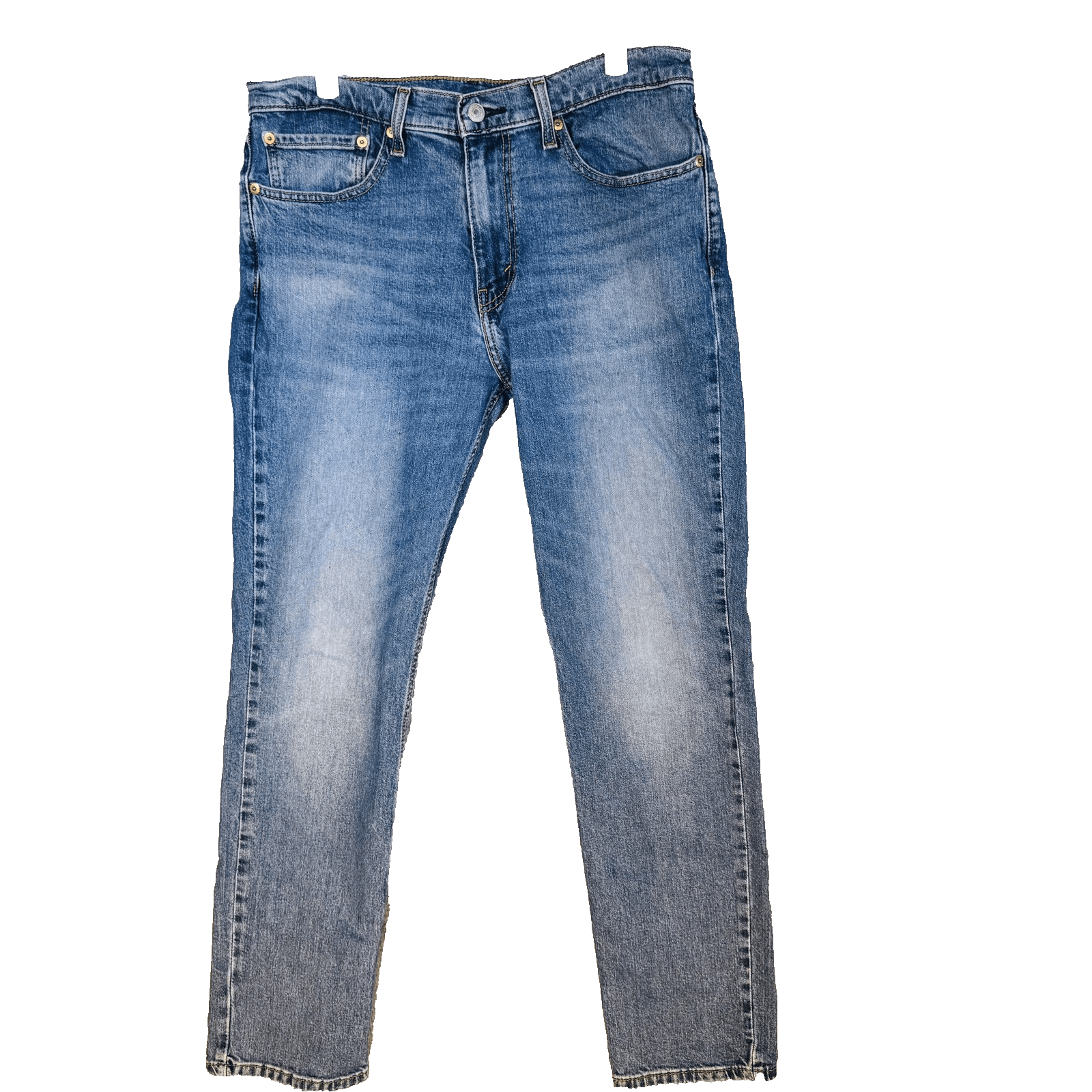 Levis 511 Jeans Mens 34x32 Blue Light Wash Slim Tapered Stretch Denim Zip Fly - Image 1