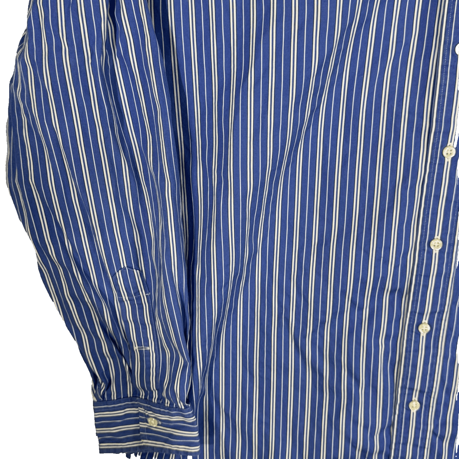 Ralph Lauren Shirt Mens 2XB Blue Striped Button Down Classic Long Sleeve Pony - Thumbnail 3