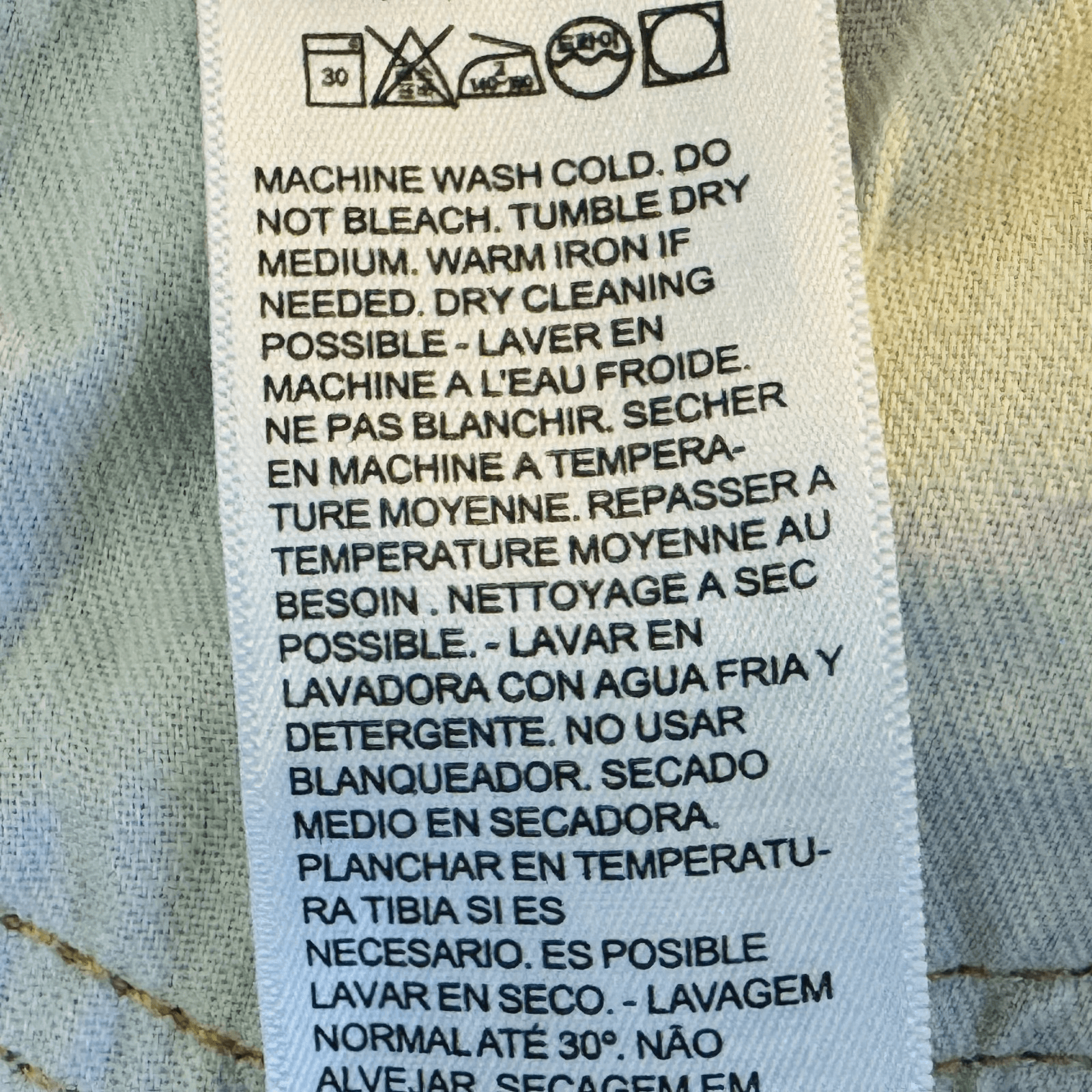 Levis 505 Jeans Mens 38x32 Blue Medium Wash Straight Stretch Denim Zip Fly - Thumbnail 7