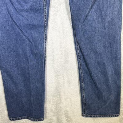 Levis 505 Jeans Mens 38x29 (38x30) Blue Medium Wash Straight Leg Regular Fit - Thumbnail 8