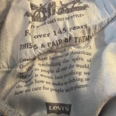 Levis 505 Jeans Mens 38x29 (38x30) Blue Medium Wash Straight Leg Regular Fit - Thumbnail 10