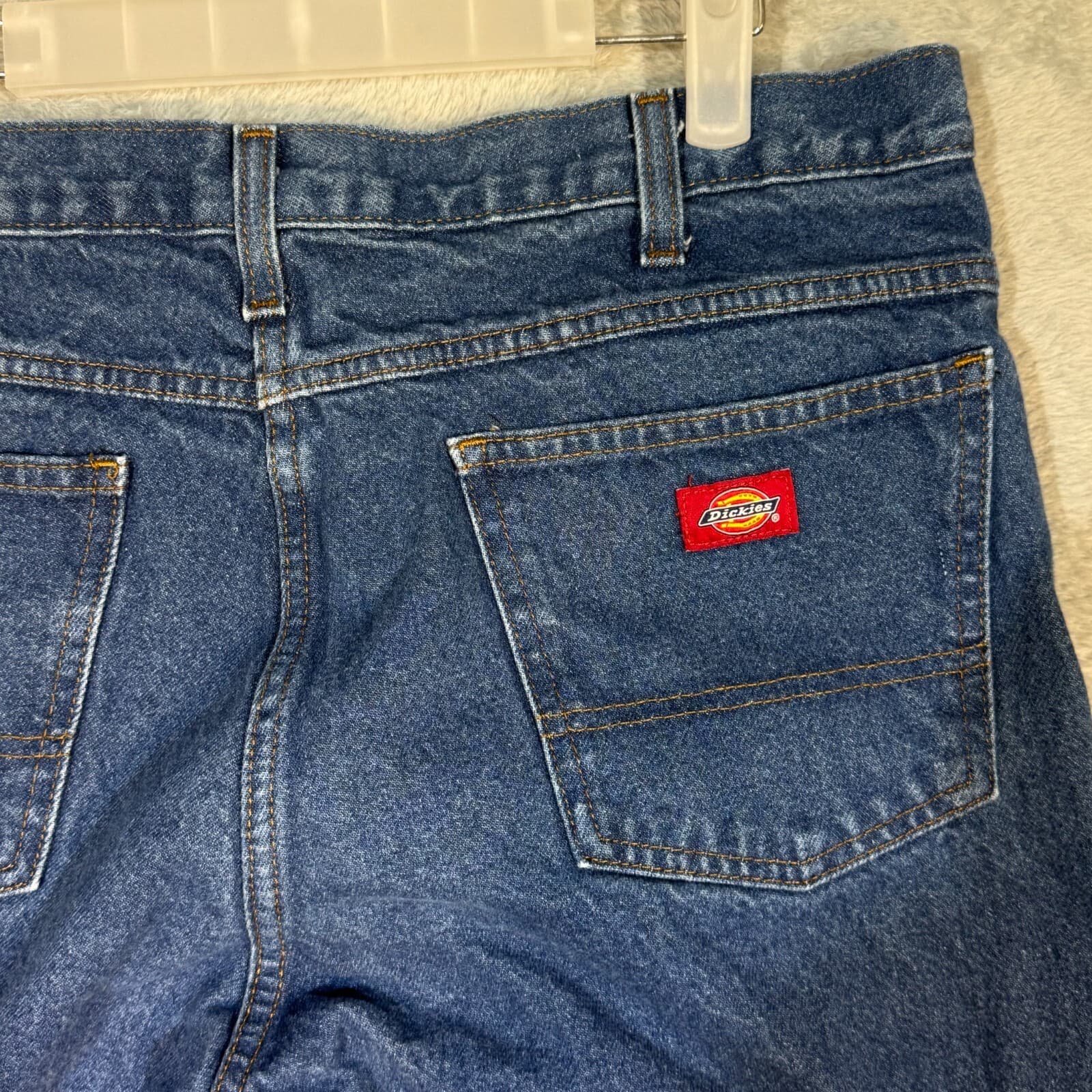 Dickies Jeans Men's 36x30 Blue Denim 100% Cotton Regular Fit Straight Leg - Thumbnail 7