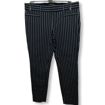 Banana Republic Women's Dress Pants Black Gray Striped Sloan Fit Size 2 W 23 - Image 1