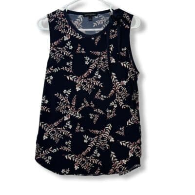 Banana Republic Women's Blouse Black Floral Sleeveless Pullover Sz S W 254 - Image 1
