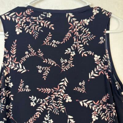 Banana Republic Women's Blouse Black Floral Sleeveless Pullover Sz S W 254 - Thumbnail 6