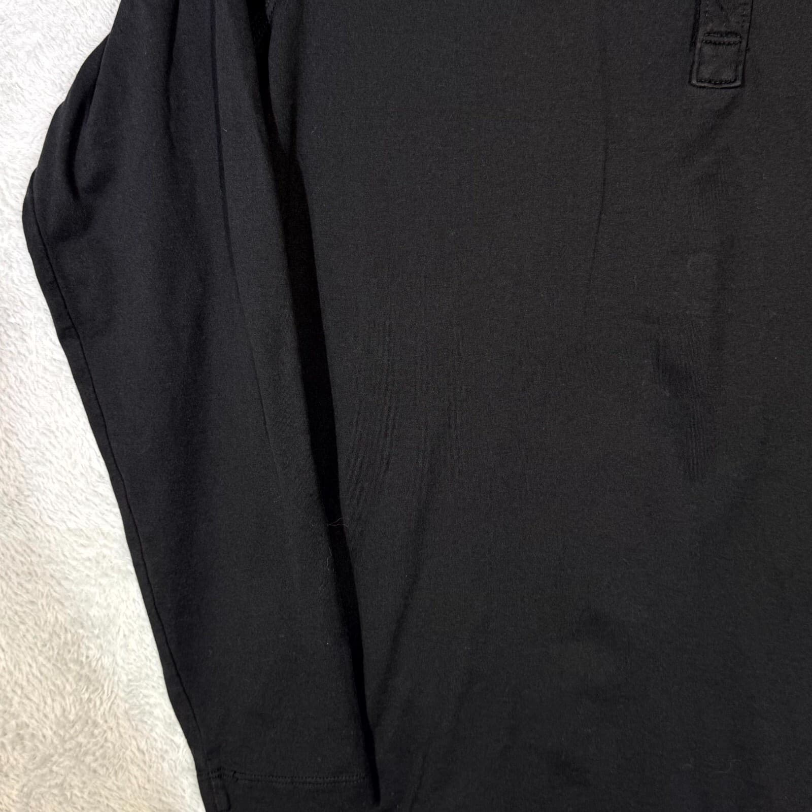 Tommy Bahama Mens Polo Shirt Medium Black Long Sleeve Pima Modal Blend - Thumbnail 3