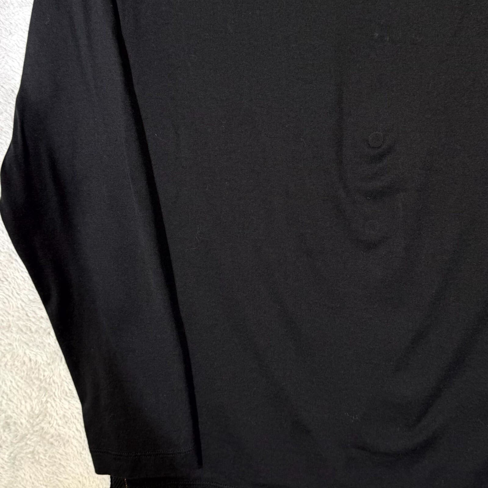 Tommy Bahama Mens Polo Shirt Medium Black Long Sleeve Pima Modal Blend - Thumbnail 8