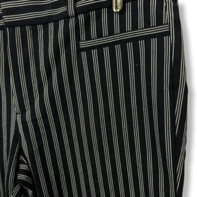 Banana Republic Women's Dress Pants Black Gray Striped Sloan Fit Size 2 W 23 - Thumbnail 4
