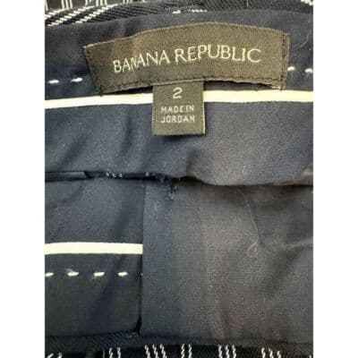 Banana Republic Women's Dress Pants Black Gray Striped Sloan Fit Size 2 W 23 - Thumbnail 7
