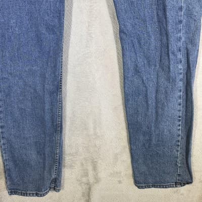 Levis 505 Jeans Mens 36x33 (38x34) Blue Medium Wash Straight Leg Denim Stretch - Thumbnail 5