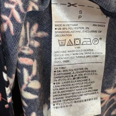 Banana Republic Women's Blouse Black Floral Sleeveless Pullover Sz S W 254 - Thumbnail 5