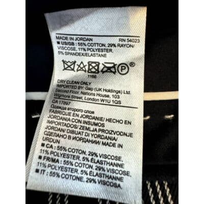 Banana Republic Women's Dress Pants Black Gray Striped Sloan Fit Size 2 W 23 - Thumbnail 6