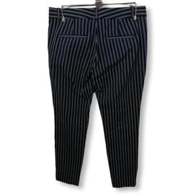 Banana Republic Women's Dress Pants Black Gray Striped Sloan Fit Size 2 W 23 - Thumbnail 2