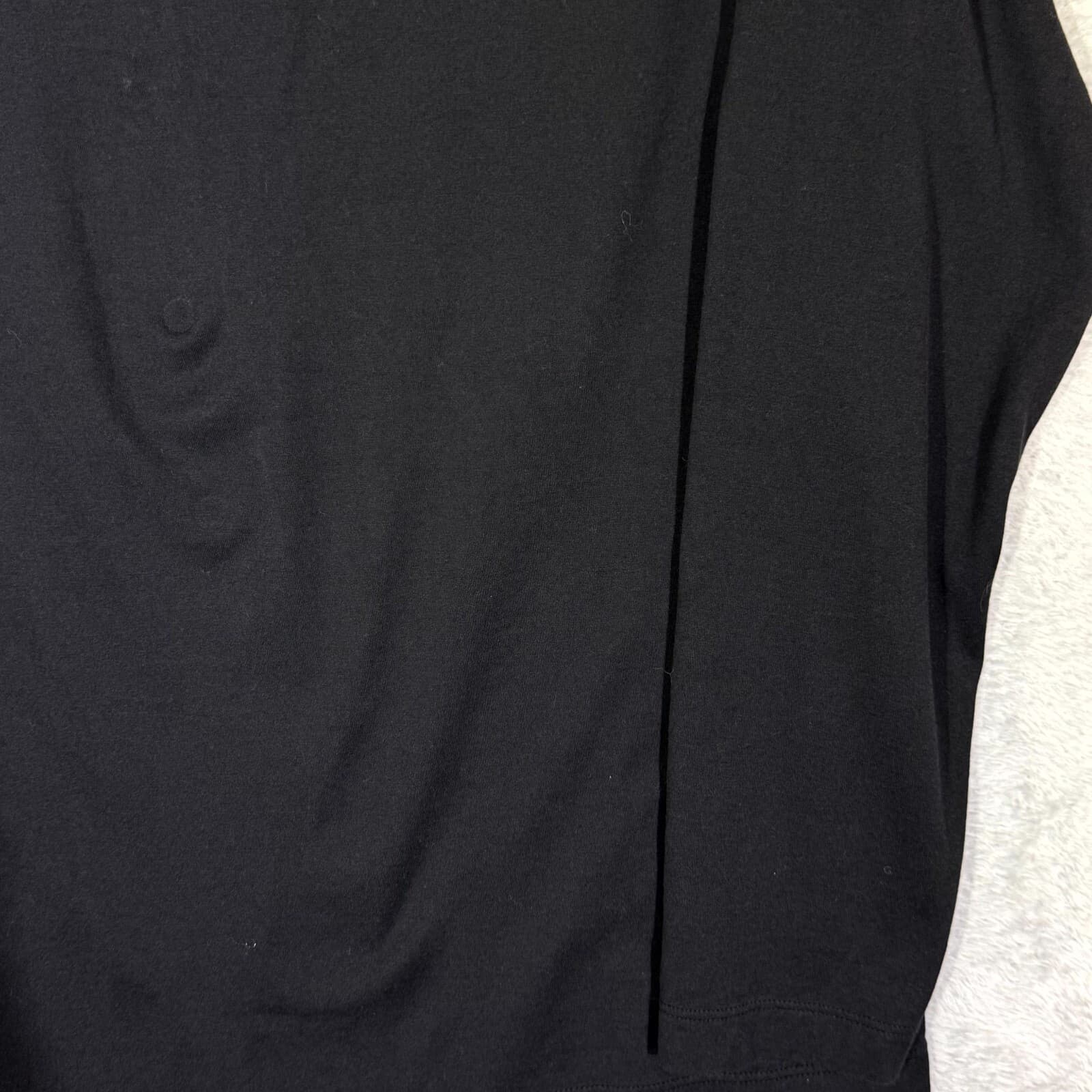 Tommy Bahama Mens Polo Shirt Medium Black Long Sleeve Pima Modal Blend - Thumbnail 11