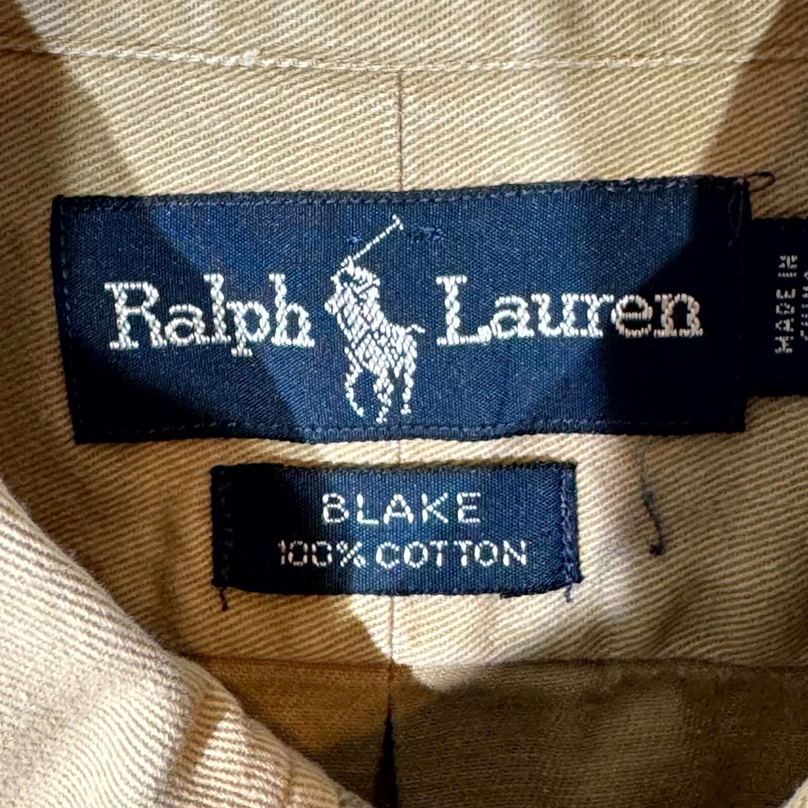 Ralph Lauren Blake Shirt Mens XL Tan Cotton Long Sleeve Button Down - Thumbnail 11