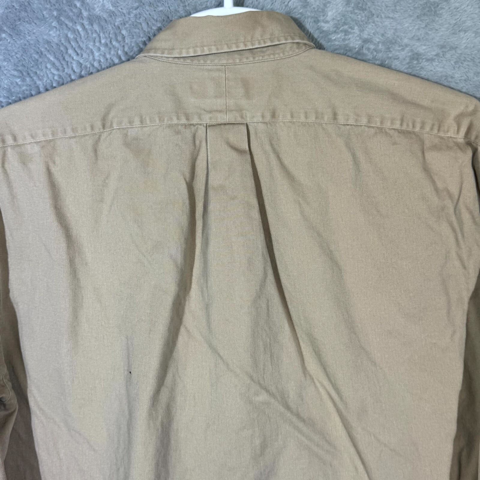 Ralph Lauren Blake Shirt Mens XL Tan Cotton Long Sleeve Button Down - Thumbnail 14