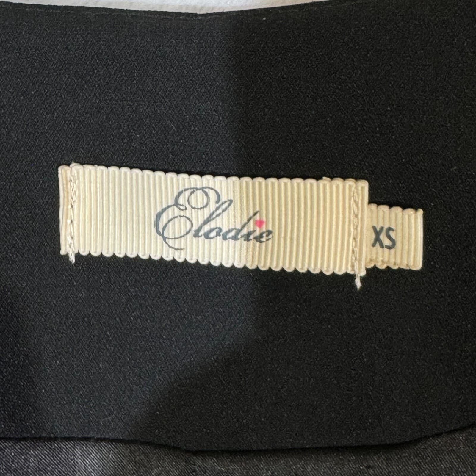 Elodie Women’s Black Draped Jacket XS – Zip Pockets, 100% Polyester, Excellent - Thumbnail 7