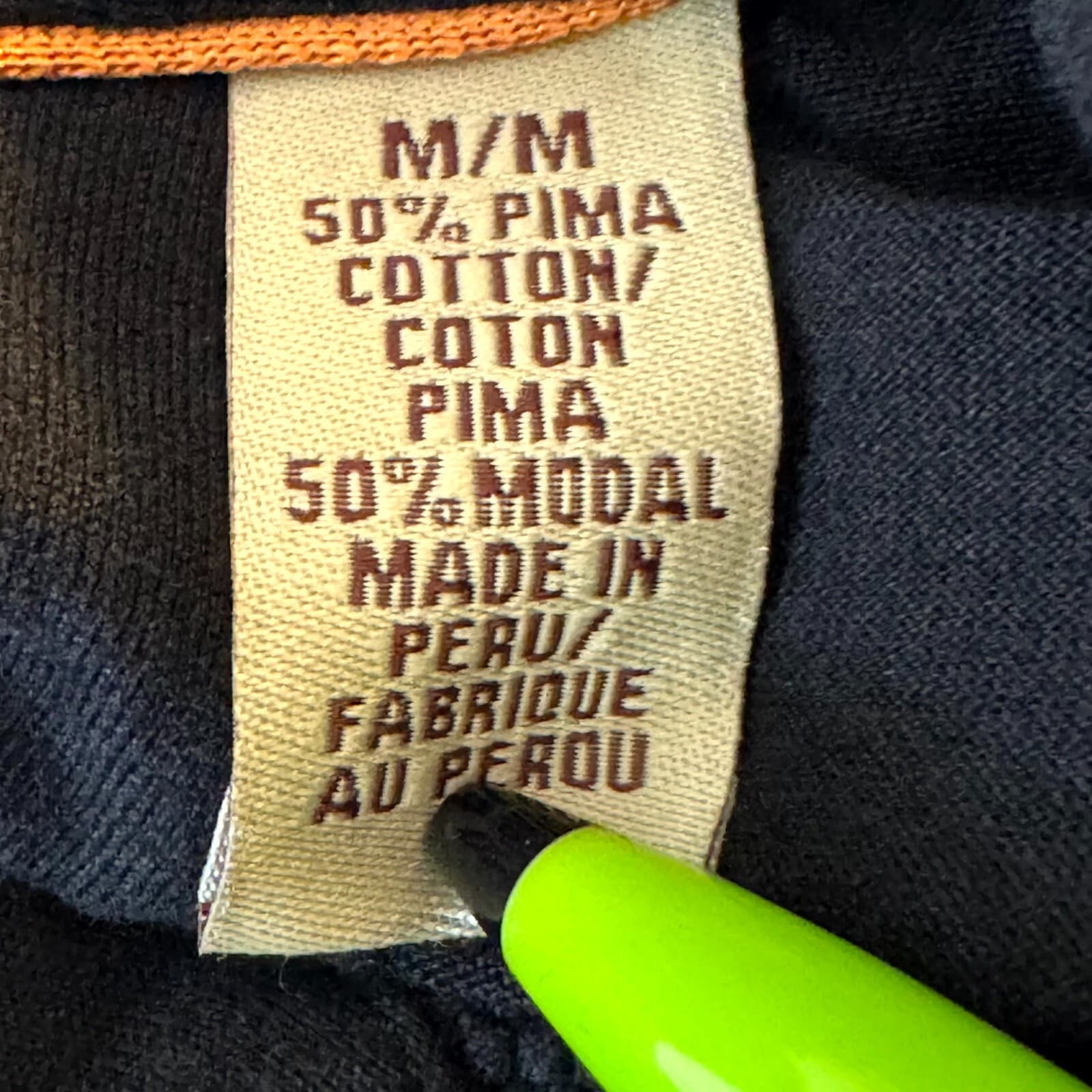 Tommy Bahama Mens Polo Shirt Medium Black Long Sleeve Pima Modal Blend - Thumbnail 14