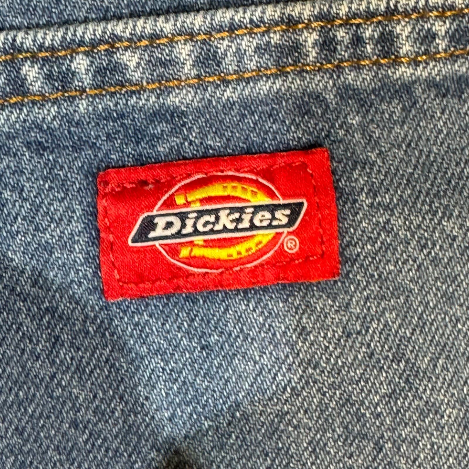 Dickies Jeans Mens 33x34 Blue Denim Straight 100% Cotton Workwear - Thumbnail 10