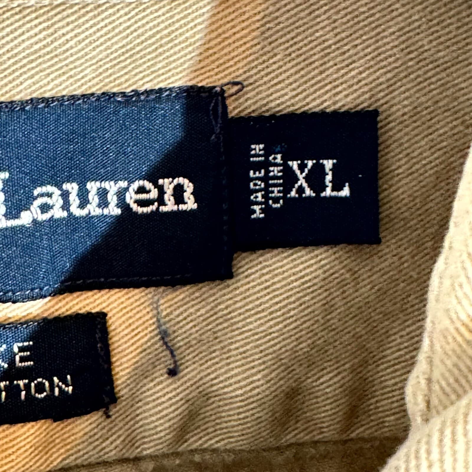 Ralph Lauren Blake Shirt Mens XL Tan Cotton Long Sleeve Button Down - Thumbnail 12